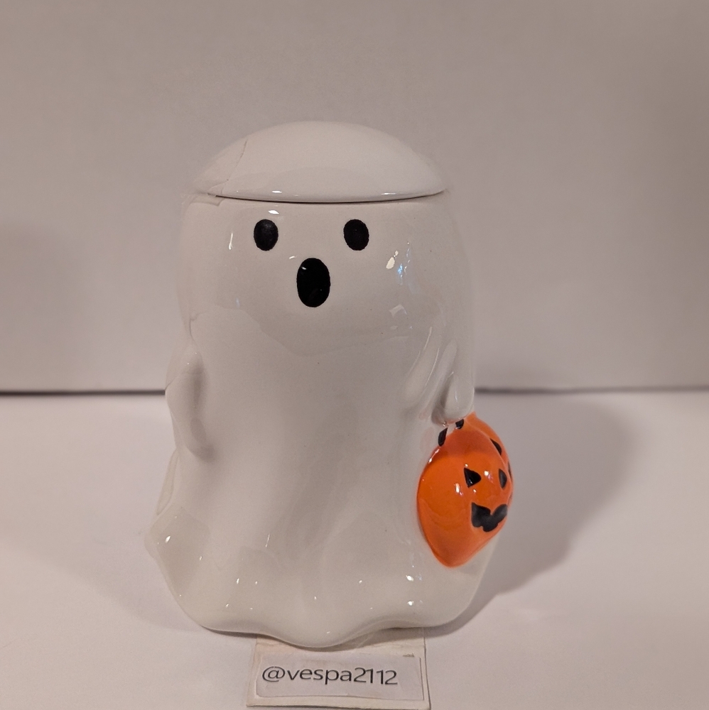 Target Bullseye Playground Summerween Ghost Pumpkin Ceramic Halloween Canister